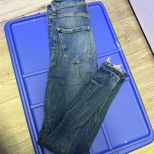 H&M skinny regular waist ankle 25 & denim jeans good condition